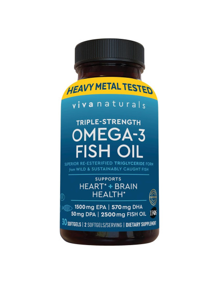 Suplemento Omega 3 Viva Naturals 2500 mg - 30 Cápsulas Blandas Suplemento Omega 3 Viva Naturals 2500 mg - 30 Cápsulas Blandas