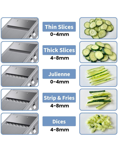 Cortador de Verduras Jonscook 1 en 1 Ajustable Azul Cortador de Verduras Jonscook 1 en 1 Ajustable Azul