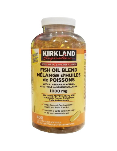 Aceite de Pescado Salvaje Kirkland 1000mg 400 Cápsulas Blandas