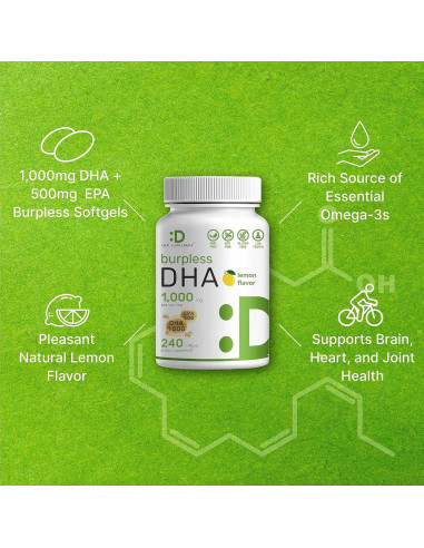 Suplemento Omega-3 DHA 1000mg Deal Supplement 240 Gelatinas