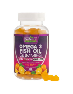 Gomitas Omega 3 Nature 120 Unidades DHA EPA Sabor Naranja