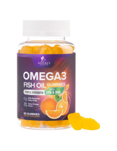 Gomitas Omega-3 Nature's Nutrition 60 Unidades - Salud Corazón y Cerebral