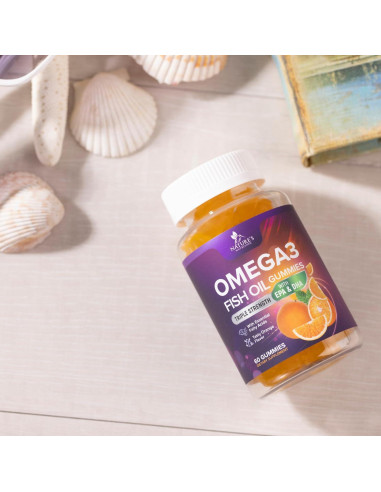 Gomitas Omega-3 Nature's Nutrition 60 Unidades - Salud Corazón y Cerebral