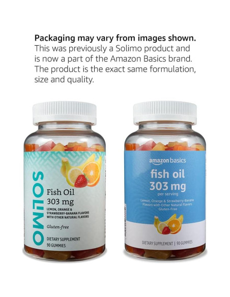 Gominolas de Aceite de Pescado Amazon Basics 90 Unidades Omega-3 Gominolas de Aceite de Pescado Amazon Basics 90 Unidades Omega-3