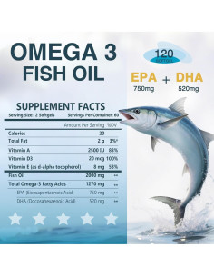 Aceite de Pescado Omega 3 Nature Target 2000mg 120 Cápsulas 2