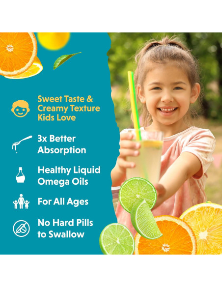 Suplemento Líquido Omega 3 Barlean's para Niños 236.6 ml Suplemento Líquido Omega 3 Barlean's para Niños 236.6 ml