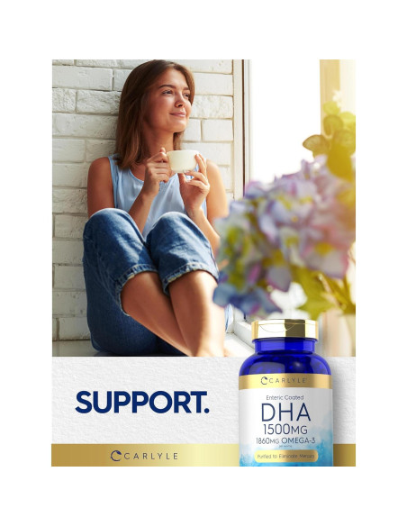 Suplemento de DHA Carlyle 1500mg - 180 Gelatinas Blandas Omega-3 Suplemento de DHA Carlyle 1500mg - 180 Gelatinas Blandas Omega-3