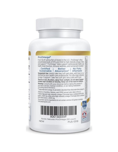 Nordic Naturals ProOmega 90 Geles Blandos 1280 mg Omega-3 Limón Nordic Naturals ProOmega 90 Geles Blandos 1280 mg Omega-3 Limón
