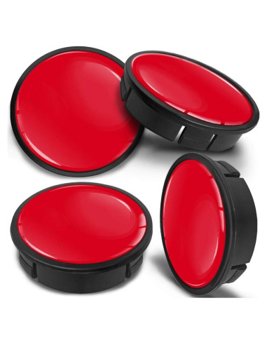 4 Tapas de Centro de Rueda SkinoEu CX 5 60mm Rojo Negro