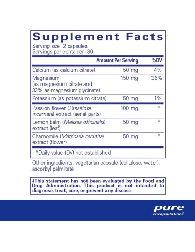 Suplemento Hipoalergénico Pure Encapsulations 60 Cápsulas Calambres
