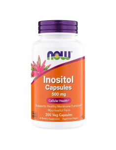 Now Foods Inositol 500 mg Myo Inositol 200 Cápsulas Veganas