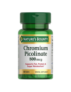 Cromo Picolinato Nature's Bounty 800 mcg 50 Tabletas