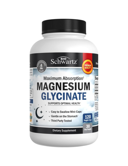 Cápsulas de Glicinato de Magnesio BioSchwartz 500mg 120 Mini Cápsulas de Glicinato de Magnesio BioSchwartz 500mg 120 Mini