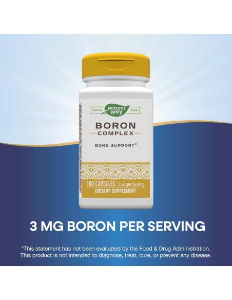 Boro Nature's Way 100 Cápsulas - Soporte Óseo y Metabolismo Boro Nature's Way 100 Cápsulas - Soporte Óseo y Metabolismo