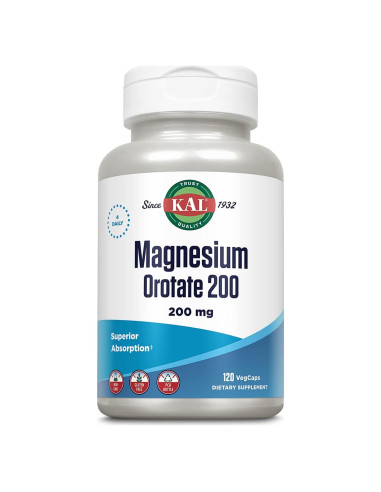KAL Magnesio Orotato 200 mg - Absorción Superior, 120 VegCaps