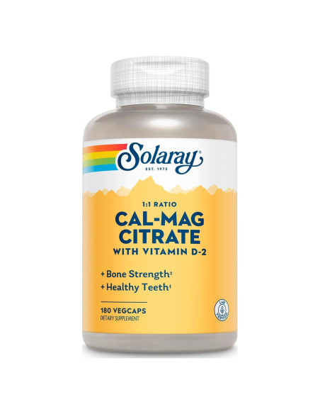 Suplemento de Calcio y Magnesio Solaray 1000mg con Vitamina D Suplemento de Calcio y Magnesio Solaray 1000mg con Vitamina D