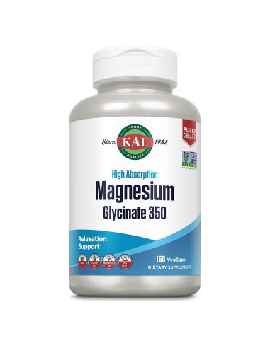 Cápsulas de Magnesio Glicinato KAL 160 Unidades Alta Absorción