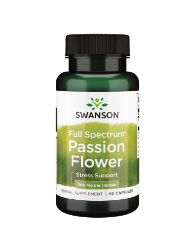 Cápsulas de Flor de la Pasión Swanson 500 mg - 60 Unidades