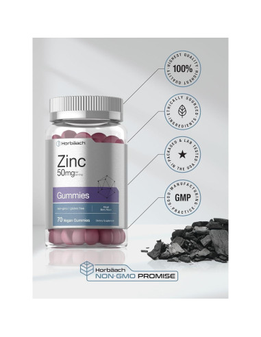 Gominolas de Zinc Horbach 50mg 70 Unidades Sabor Frutas Mixtas