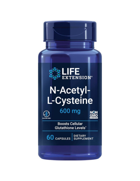 Life Extension N-Acetyl-L-Cysteine 600 mg + Zinc 50 mg 90 Cápsulas Life Extension N-Acetyl-L-Cysteine 600 mg + Zinc 50 mg 90 Cápsulas