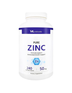 Zinc Puro 50 mg ML Naturals 240 Cápsulas Vegetales