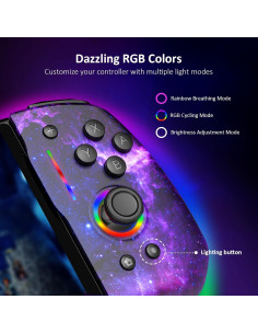 Controlador NexiGo Gripcon Gen 2 para Switch Nebulosa Cósmica 2