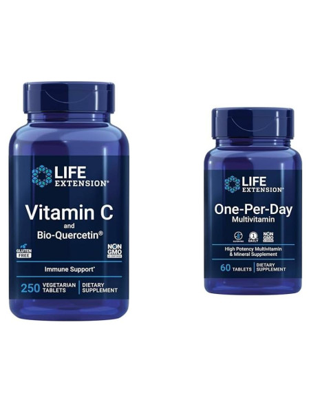 Suplemento Multivitamínico Life Extension con Vitamina C y Quercetina - 250 Tabletas Suplemento Multivitamínico Life Extension con Vitamina C y Quercetina - 250 Tabletas