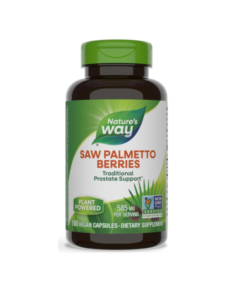 Berries de Saw Palmetto Nature's Way 180 Cápsulas Veganas Berries de Saw Palmetto Nature's Way 180 Cápsulas Veganas