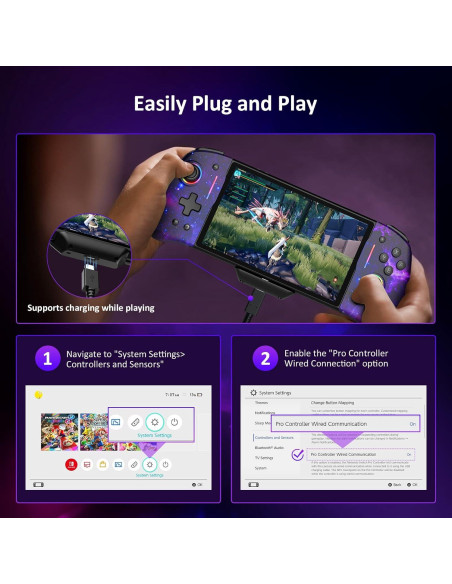 Controlador NexiGo Gripcon Gen 2 para Switch Nebulosa Cósmica Controlador NexiGo Gripcon Gen 2 para Switch Nebulosa Cósmica