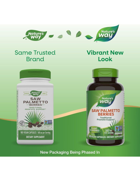 Berries de Saw Palmetto Nature's Way 180 Cápsulas Veganas Berries de Saw Palmetto Nature's Way 180 Cápsulas Veganas