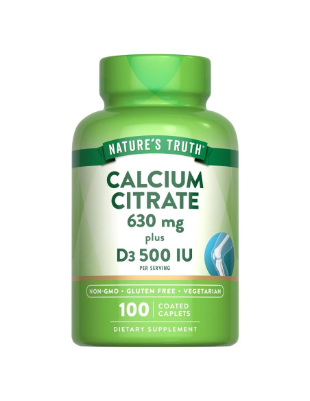 Calcio Citrato con Vitamina D3 Nature's Truth 100 Tabletas Calcio Citrato con Vitamina D3 Nature's Truth 100 Tabletas