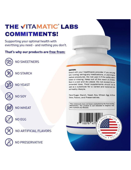 Suplemento de Calcio Vitamatic 1200mg + D3, K2, B12 - 365 Tabletas Suplemento de Calcio Vitamatic 1200mg + D3, K2, B12 - 365 Tabletas