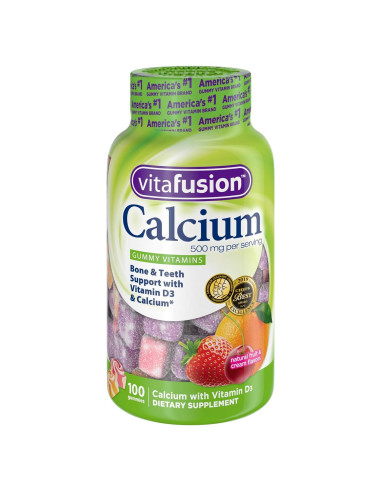 Vitafusion Gummy Calcio 500 mg con Vitamina D3 - 100 Unidades