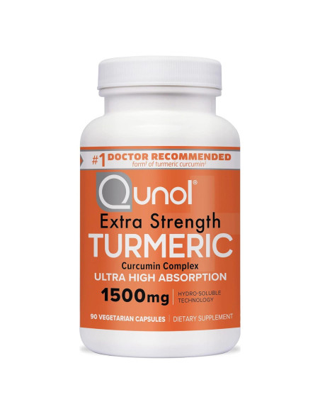 Cápsulas de Cúrcuma Qunol 1500mg Hidrosoluble 90 Unidades Cápsulas de Cúrcuma Qunol 1500mg Hidrosoluble 90 Unidades