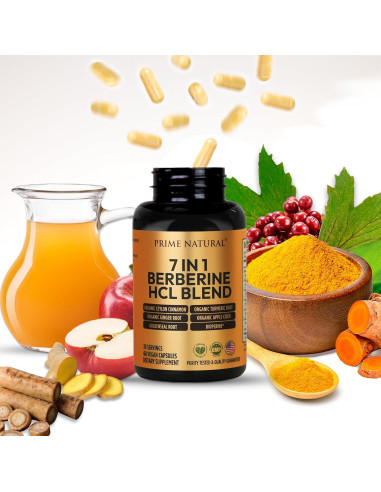 Suplemento Natural Prime Berberina 600mg + Canela 400mg