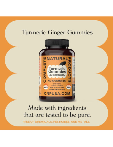 Gomitas de Cúrcuma y Jengibre Complete Natural 60 Unidades