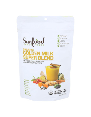 Mezcla Superfood de Leche Dorada Sunfoods - 170 g Orgánica