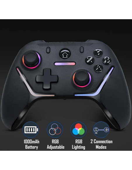 Controlador Inalámbrico Eagolloar con RGB y Paletas Ajustables Controlador Inalámbrico Eagolloar con RGB y Paletas Ajustables