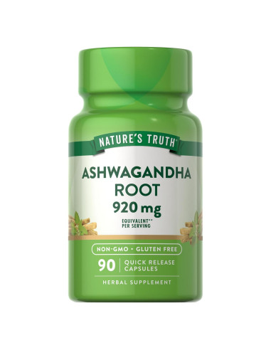 Suplemento de Ashwagandha Nature's Truth 920 mg 90 Cápsulas Sin OGM