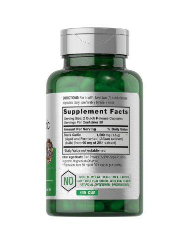 Cápsulas de Ajo Negro Fermentado Horbaach 1500mg - 60 Unidades