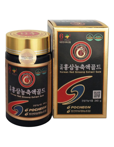 Extracto de Ginseng Rojo Pocheon 240g 100% Puro 6 Años