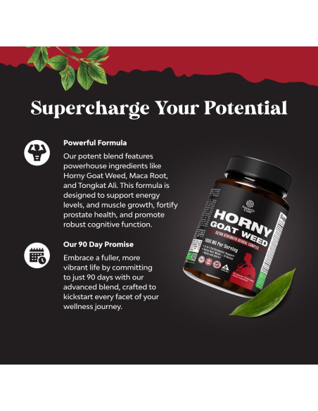Suplemento de Mejora Masculina Natures Craft 1000mg - Hierba de Cabra Excitada con Tongkat Ali y Maca Negra Suplemento de Mejora Masculina Natures Craft 1000mg - Hierba de Cabra Excitada con Tongkat Ali y Maca Negra