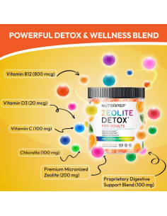 Gomitas Detox NutraPep con Zeolita y Vitaminas 120 Unidades 2