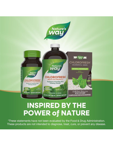 Clorofresh Nature's Way 473 ml - Clorofila Líquida Menta