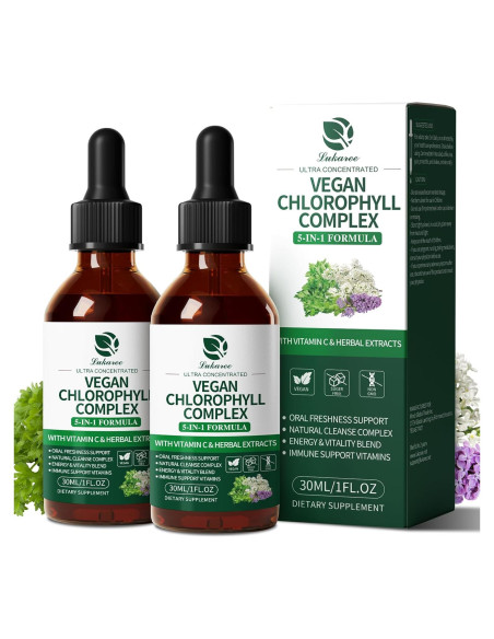 Gotas de Clorofila 200mg Lukaree 2Oz - Vegano, Sin Azúcar, Menta Gotas de Clorofila 200mg Lukaree 2Oz - Vegano, Sin Azúcar, Menta