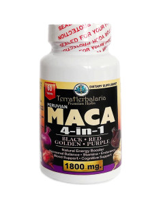 Suplemento de Raíz de Maca 4-en-1 TerraHerbalaria 1800 mg 2