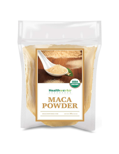 Polvo de Maca Orgánico Crudo Healthworks 454 g - Superalimento