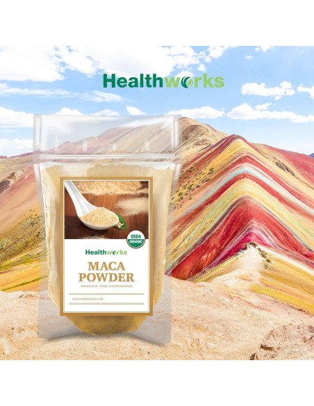 Polvo de Maca Orgánico Crudo Healthworks 454 g - Superalimento Polvo de Maca Orgánico Crudo Healthworks 454 g - Superalimento