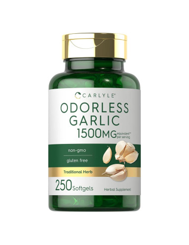 Cápsulas Blandas de Ajo Sin Olor Carlyle 1500mg - 250 Unidades