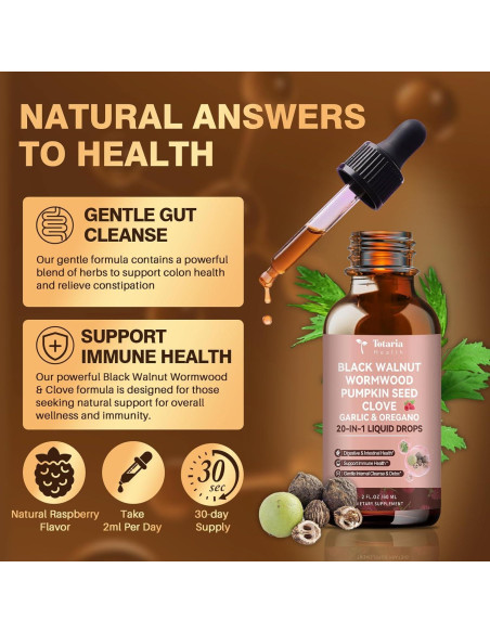 Tintura 20 en 1 Totaria - Salud Digestiva y Limpieza Intestinal - Sabor Frambuesa - 132g Tintura 20 en 1 Totaria - Salud Digestiva y Limpieza Intestinal - Sabor Frambuesa - 132g